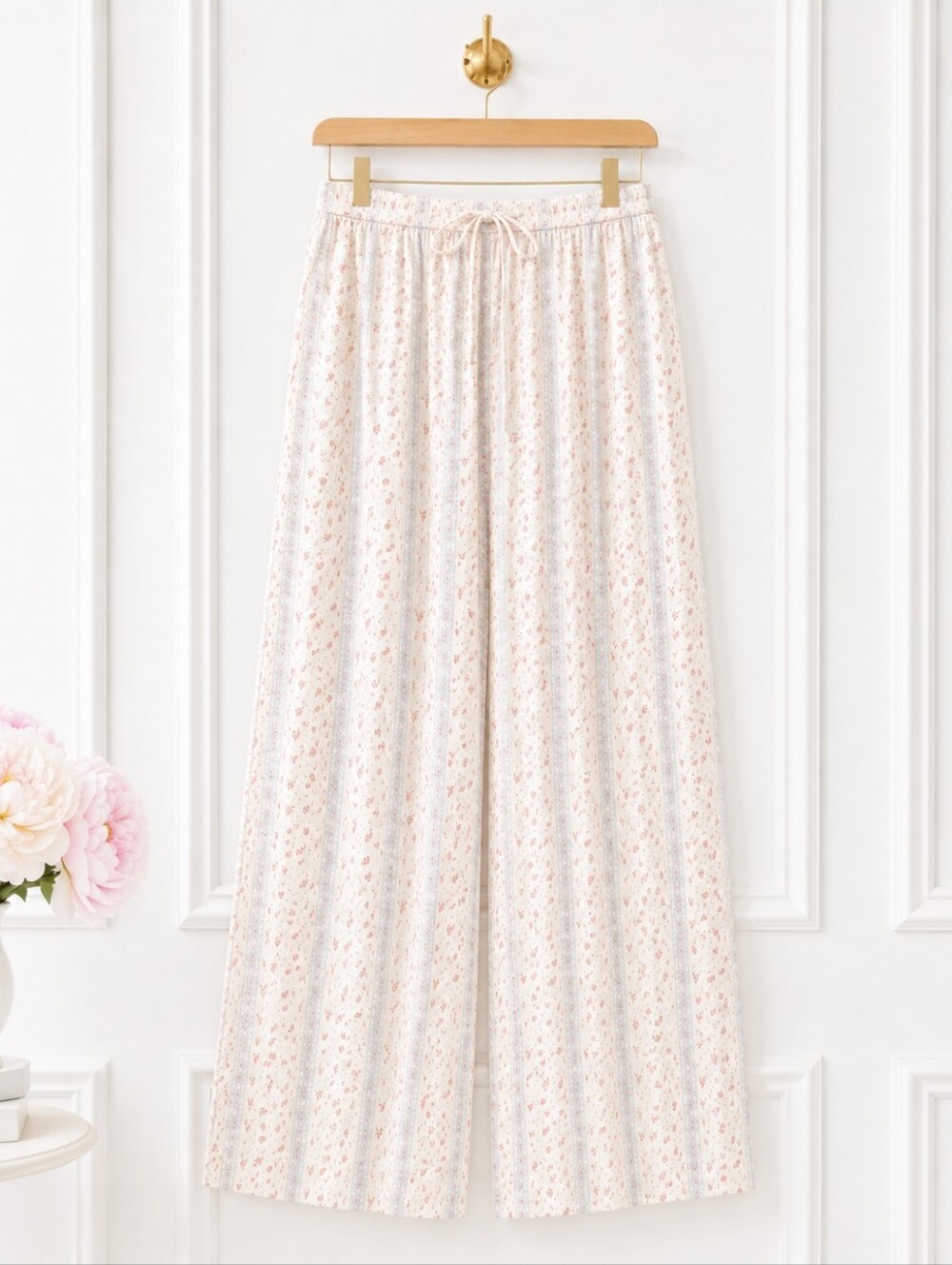 Cali 1850 NWT Linen Blend Wide Leg Lounge Pants Size M - Picture 5 of 10